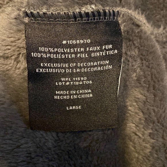 32 Degrees Heat Large Gray Faux Fur Zip Up - Picture 5 of 5